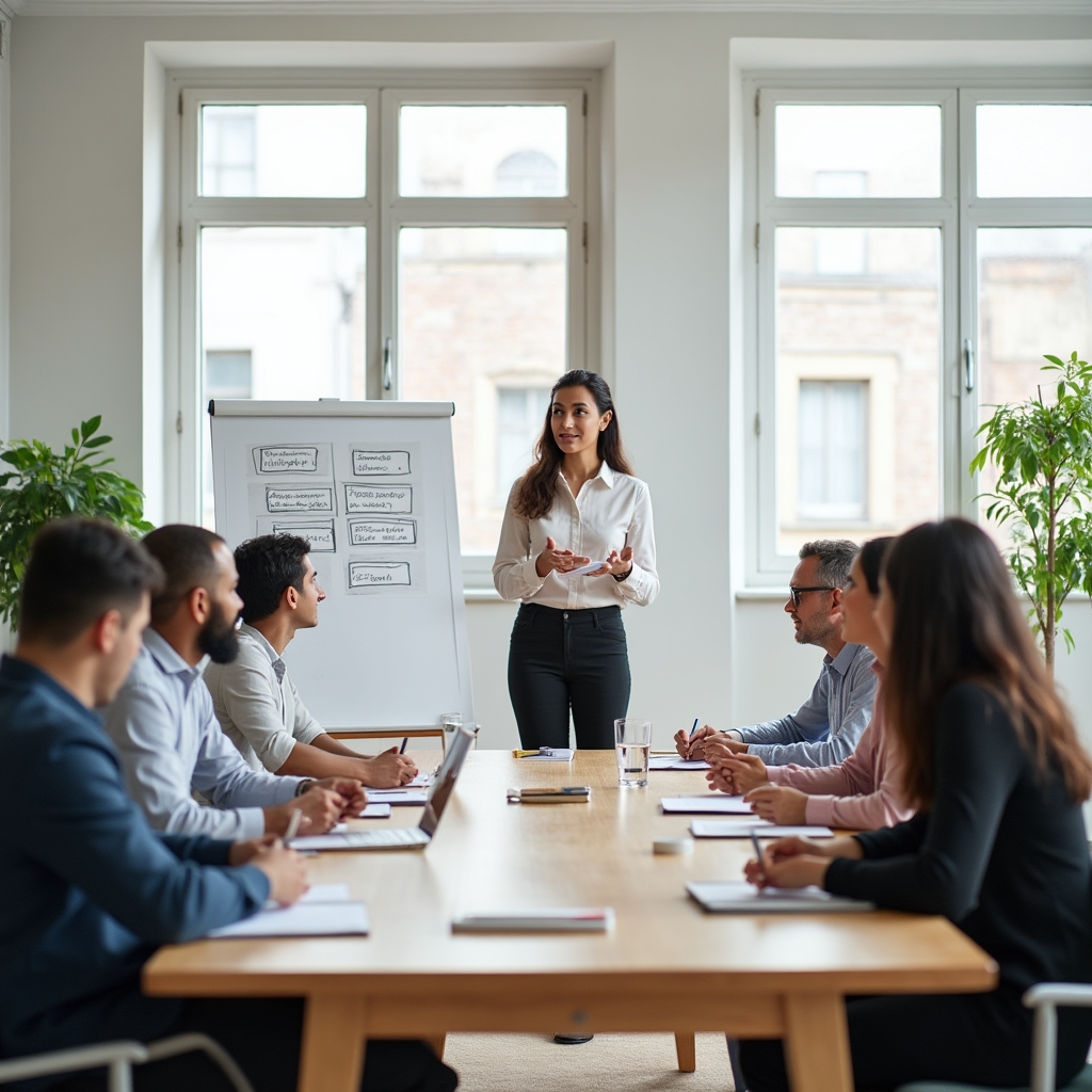Sesiune de grup în cadrul unui workshop de comunicare profesională